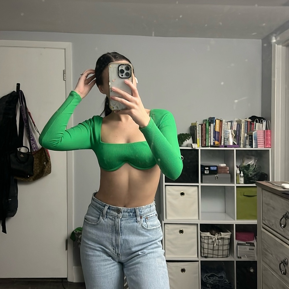 Princess Polly green bra top